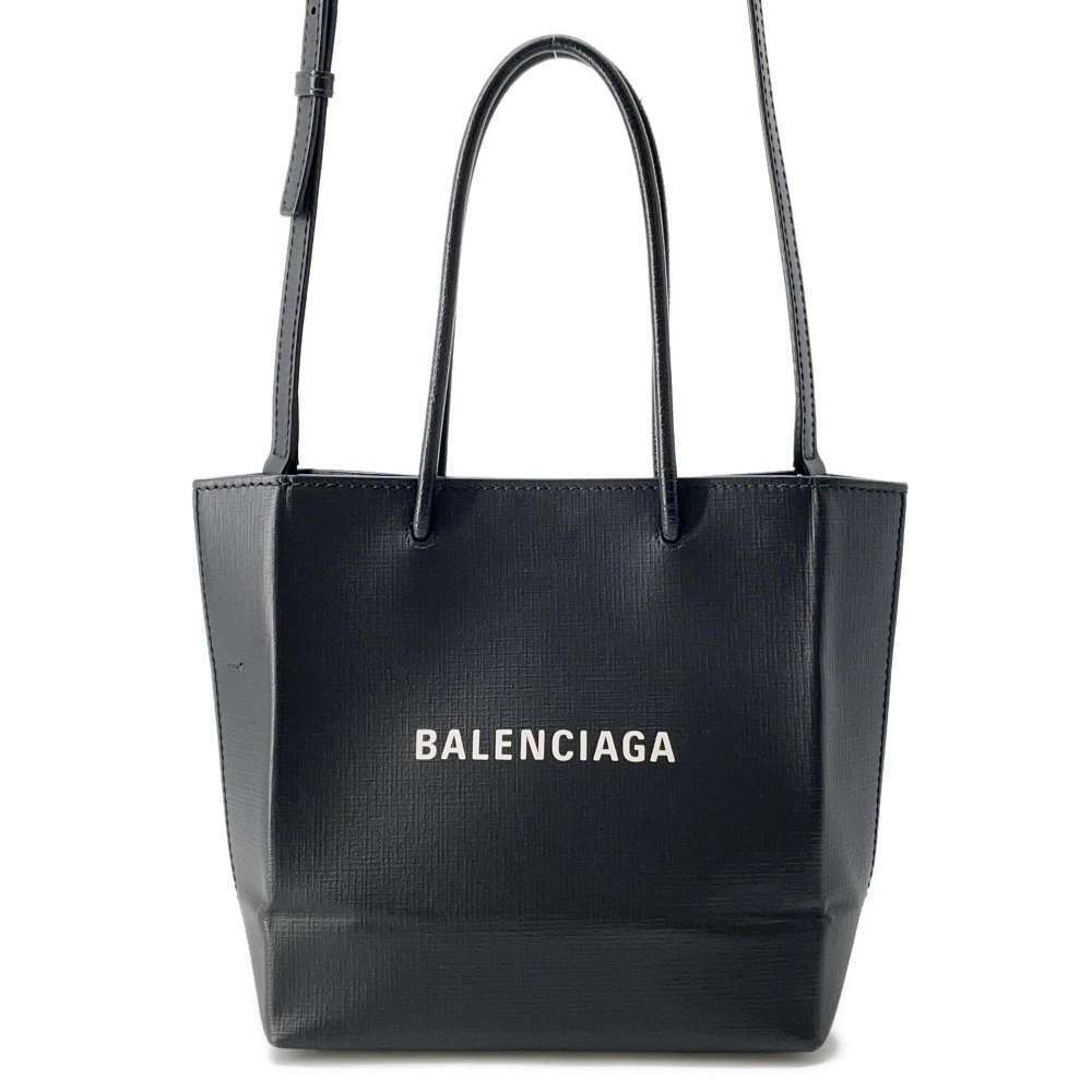 Balenciaga Tote Bag Shopping XXS Shoulder Black